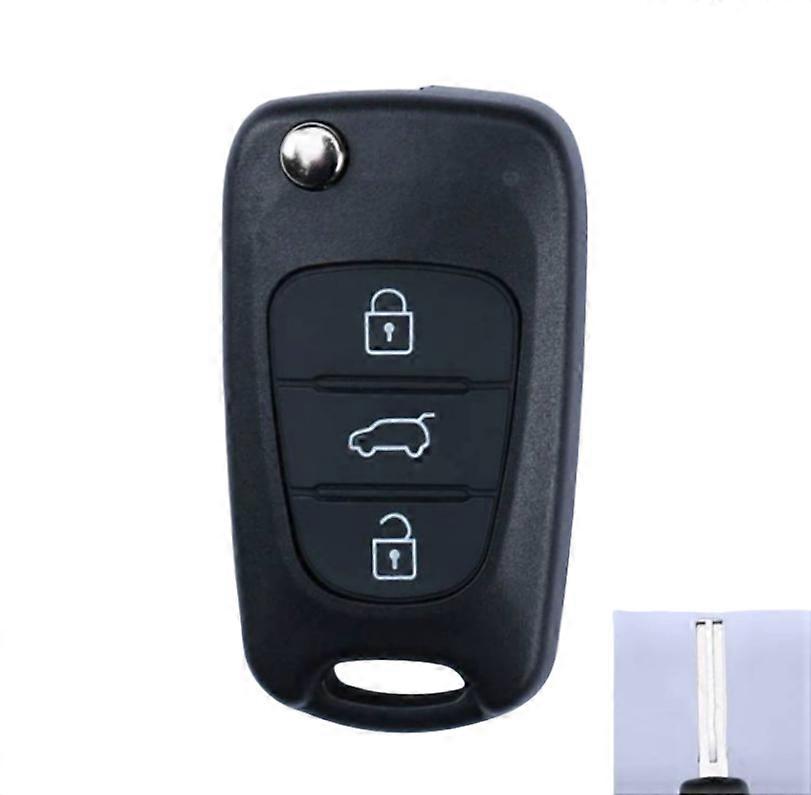 Folding 3-key Remote Control Housing Left and Right Slots Accessories for Hyundai