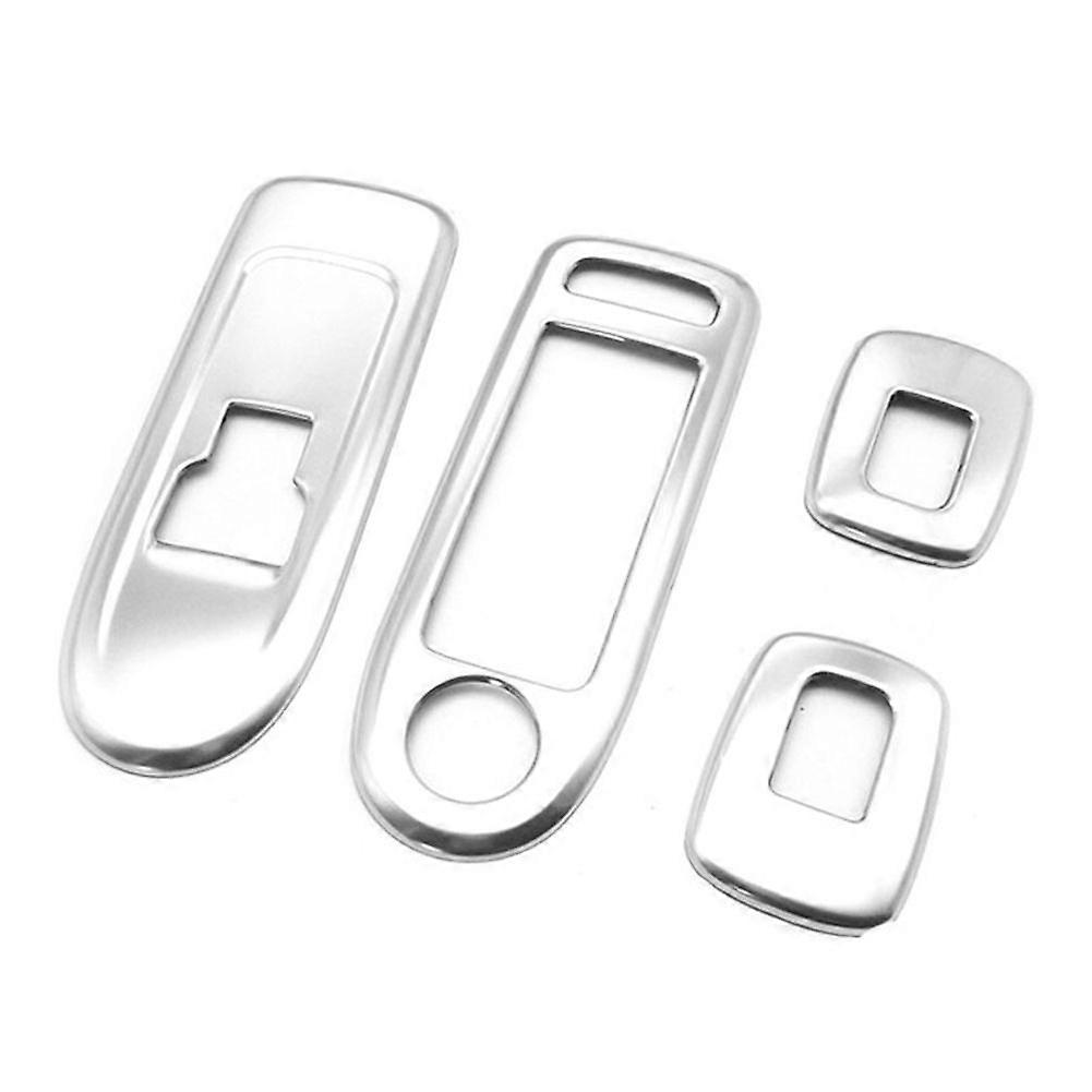 Car Silver Door Window Lift Switch Armrest Cover Switch Button Panel Trim Stickers for C5 for 508