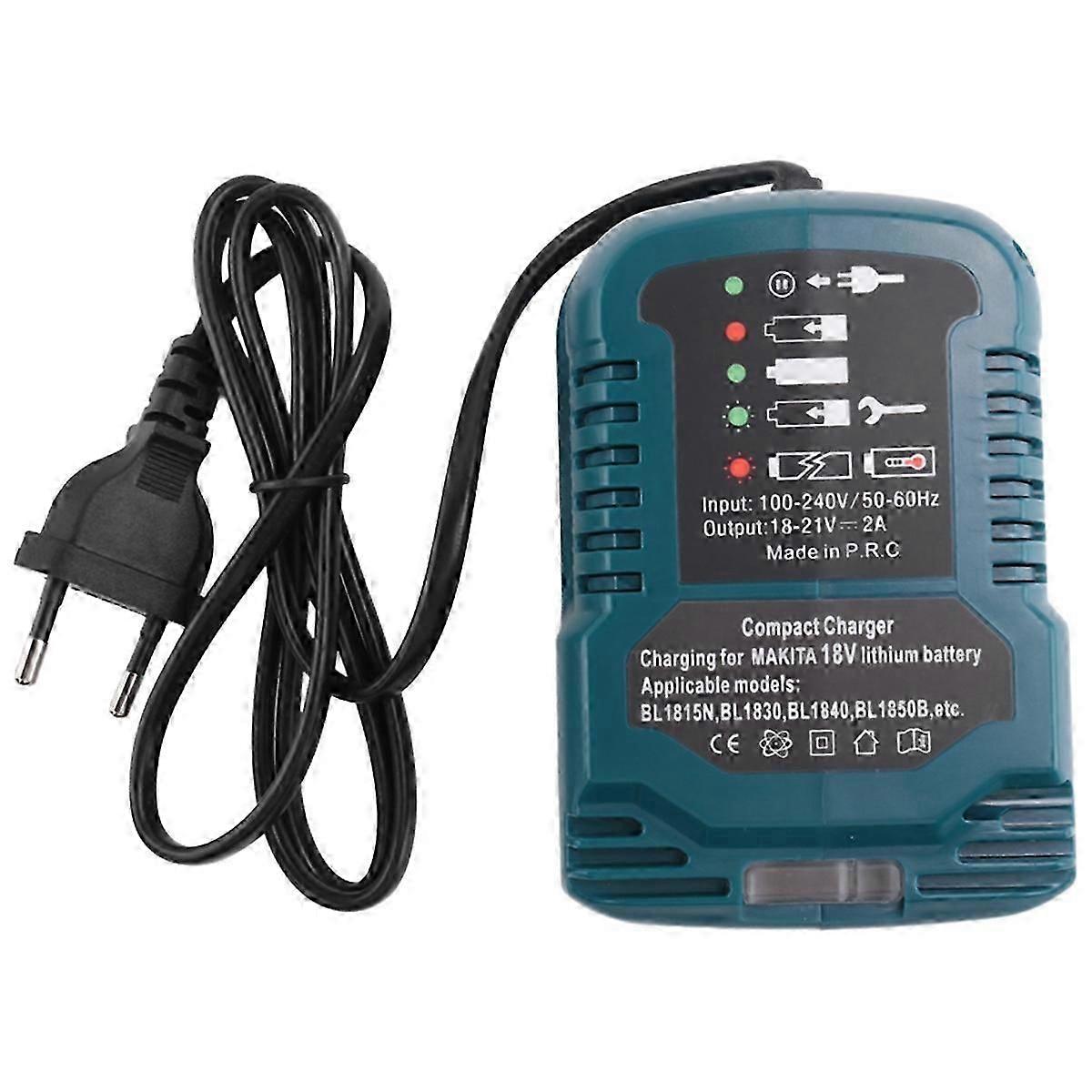 Replace for 18V Mini Charger DC18RC Replace Charger for Lithium Batteries BL1860 BL1450 BL1830 EU P