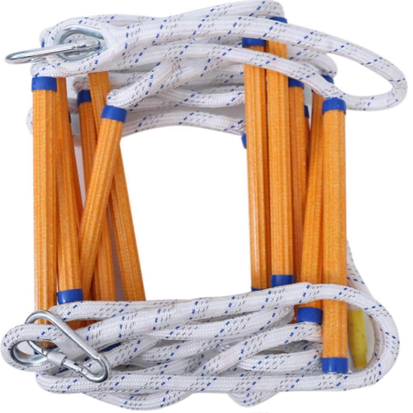 Fire Escape Ladder, Emergency Safety Rope Ladder, 2-3 Story Homes Reusable Compact External Rescue Ladder(10FT/3M)