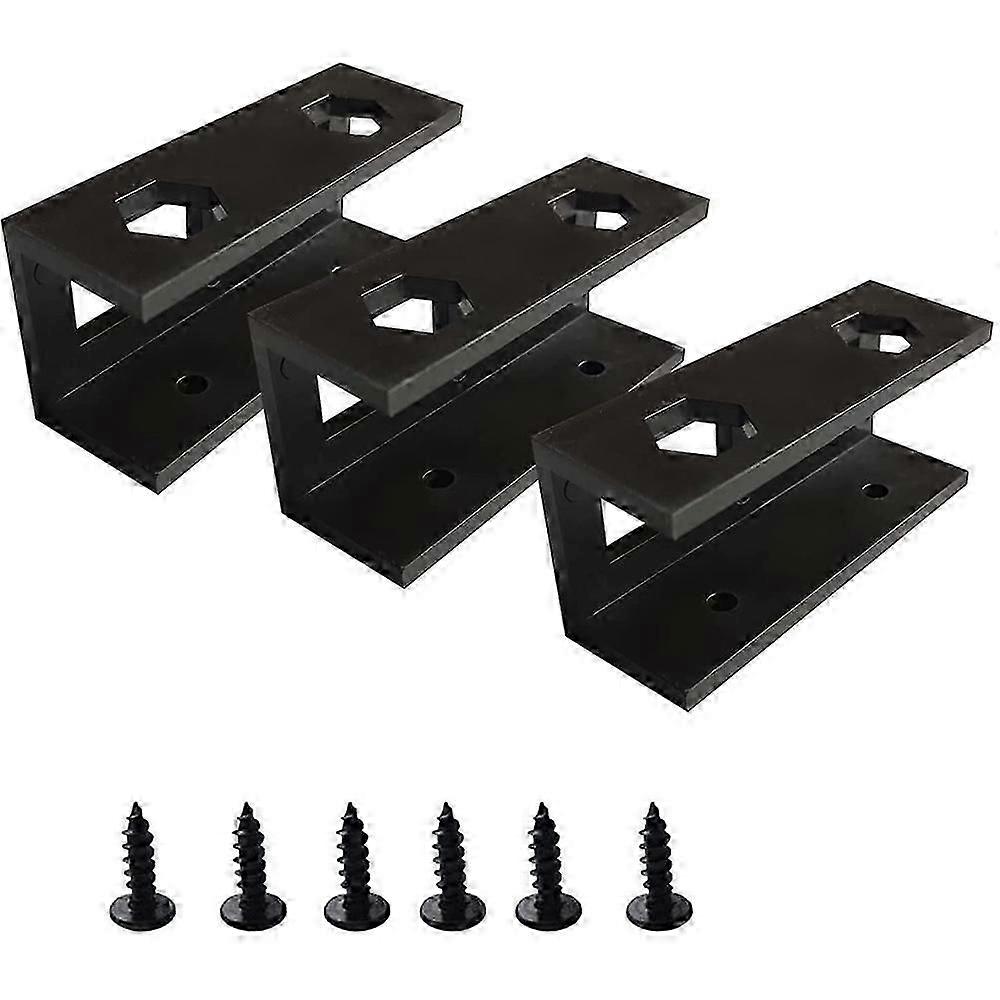 3 Pcs Plastic Under Desk Laptop Holder Mount with Screw,Under Desk Laptop Mount Bracket, Under Tabl
