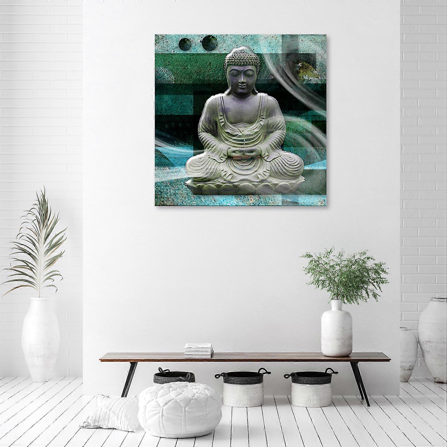 Pânză, Religioasă - Verde - 50x50