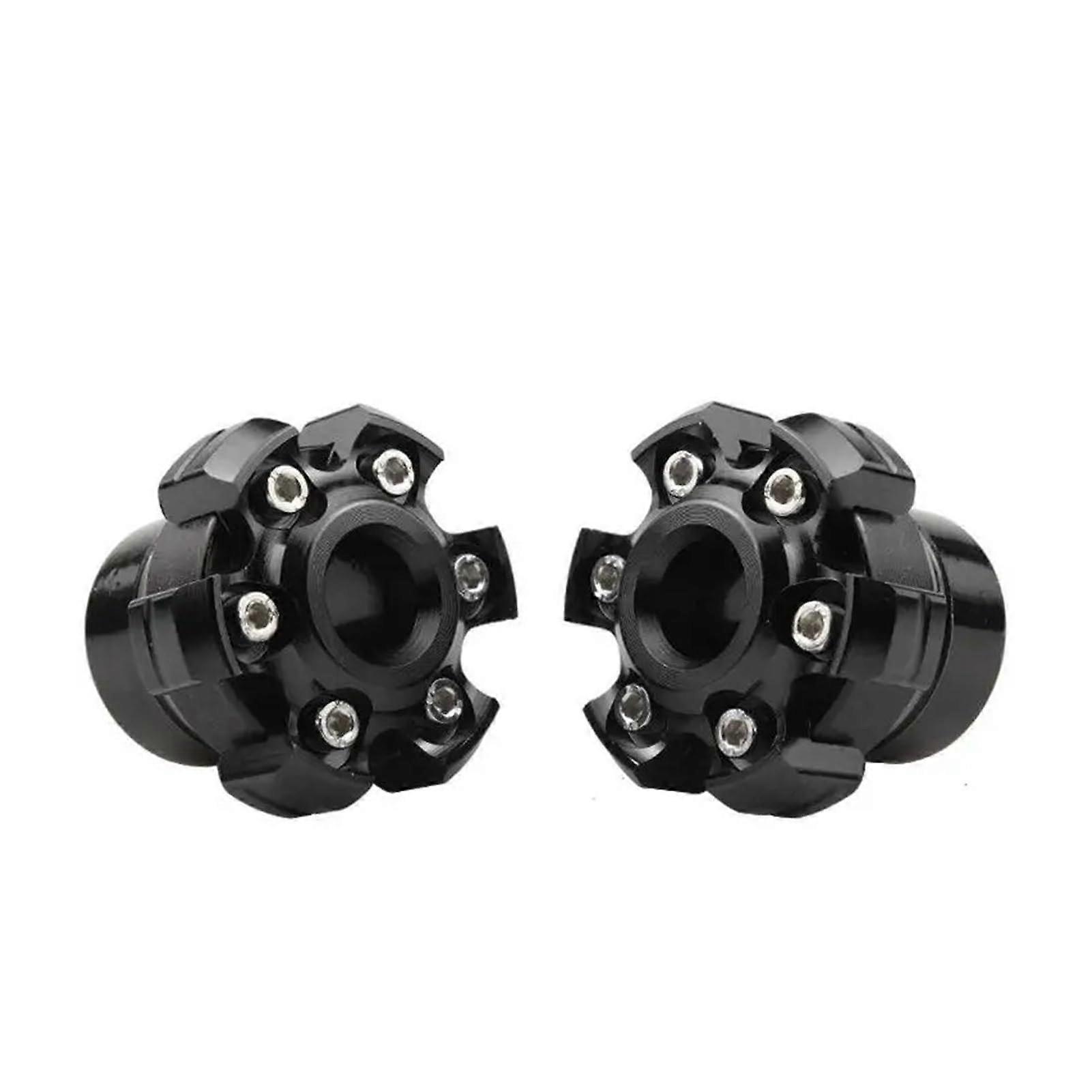 Front Fork Frame Sliders for Motorcycles - Black Shock Absorbing Cup Protectors, Compatible with Standard Forks