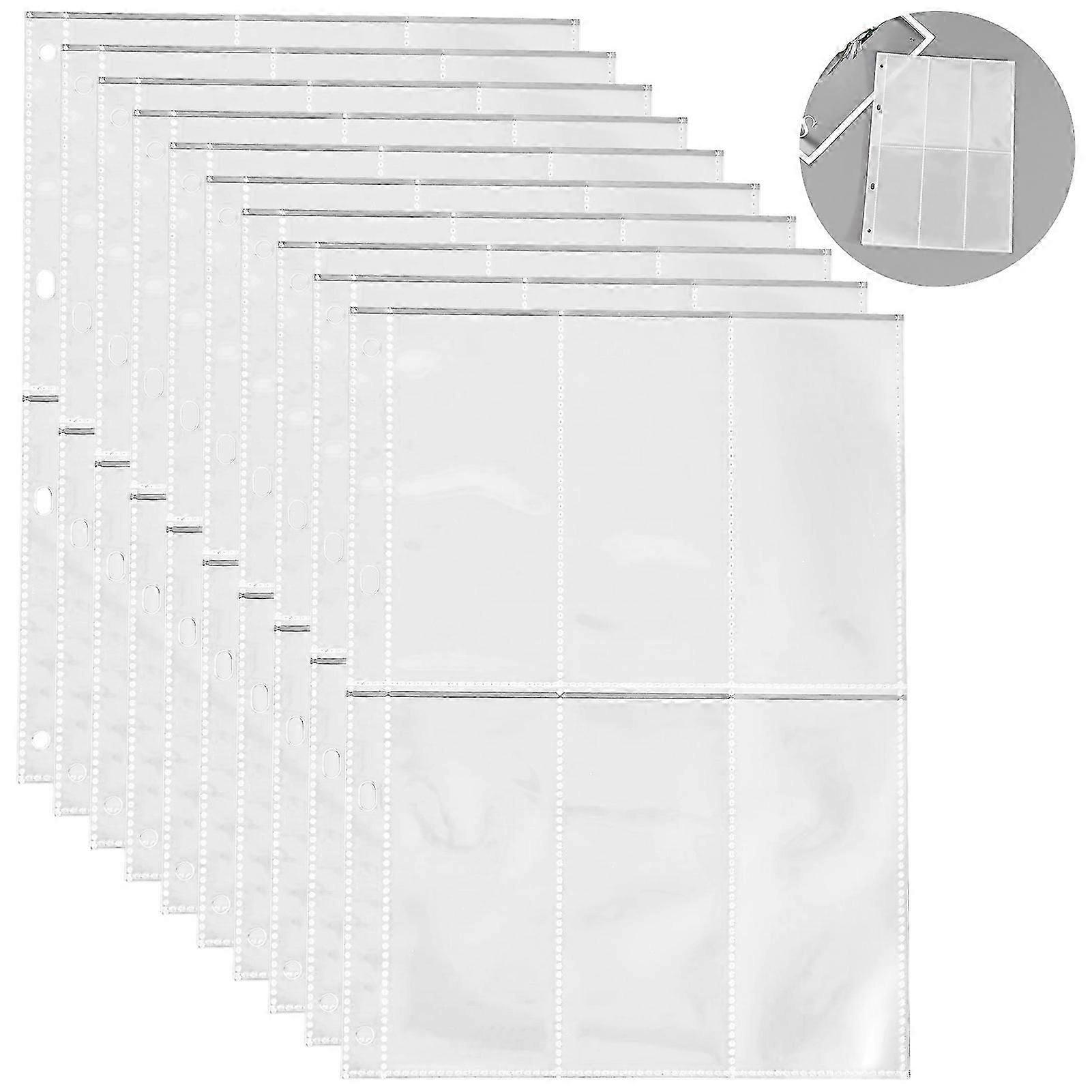 Transparent Photo Album Binder Refills Replacement Page Photo Storage Page\n for Postcards Picture Storage