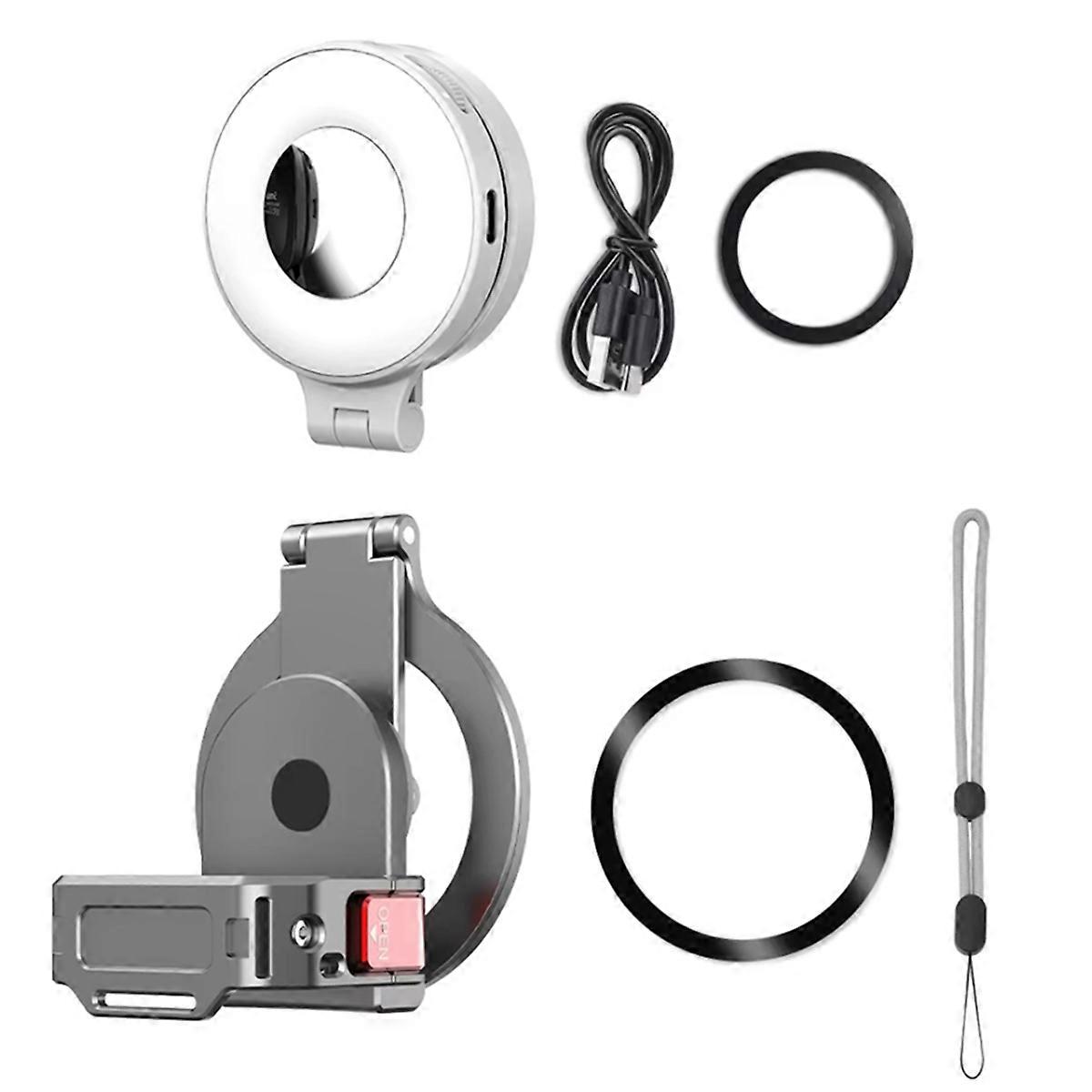 Magnetic Adapter with Fill Light for Pocket 3 Teleprompter Mount Base Camera Live Streaming Bracket