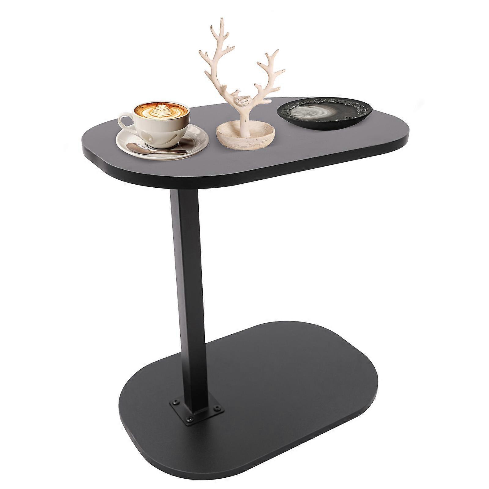 45x30cm C-shaped Side Table 45-80cm Height Adjustable Small Coffee Table