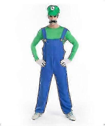 大人メンズ スーパーマリオルイージブラザーズ ファンシードレスコスプレコスチューム