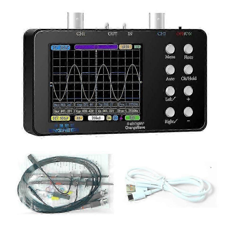 Compact Portable Digital Oscilloscope 50m Sampling Rate 10m Analogue Bandwidth