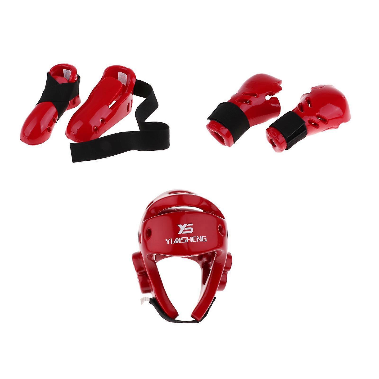 Boxen Kopfbedeckung Taekwondo Handschuhe Handschuhe Fußschutz
