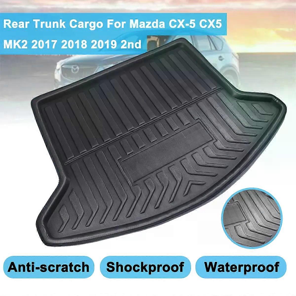 Rear Trunk Cover Matt Mat 2nd Cargo Liner Boot Tray Floor Carpet Kick Pad Mud Non-slip Mat Suitable for Mazda CX-5 CX5 MK2 2019 2018 2017
