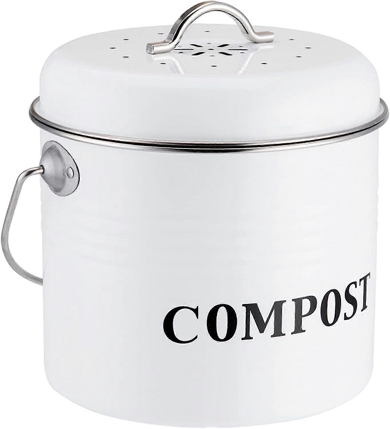 Kitchen Compost Container Odour-Proof Lid Odourless Bin For Kitchen Worktops Countertop Compost Bin