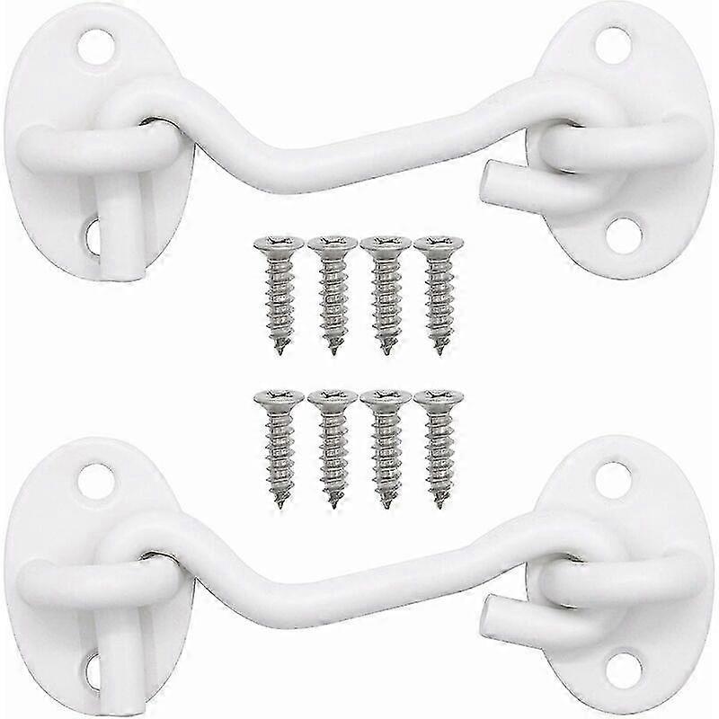 2 قطعة 3 بوصة قفل باب الحظيرة ، مزلاج هوك دوار لنافذة البوابة مع مسامير ، هدية عائلية GGZG 2024