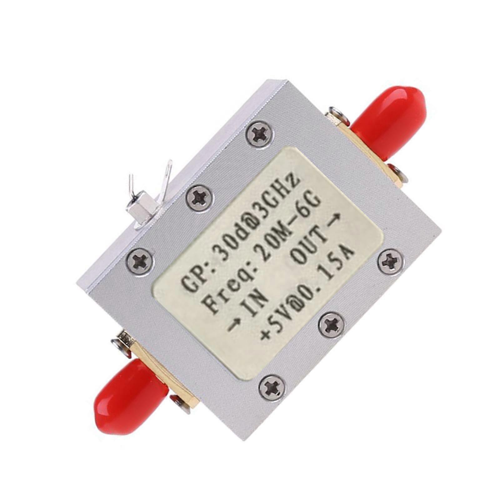 RF Amplifier Low Noise Signal Receiver Broadband Gain Electric Component Communication 20M-6Ghz Amplifier 30DB Multicolor