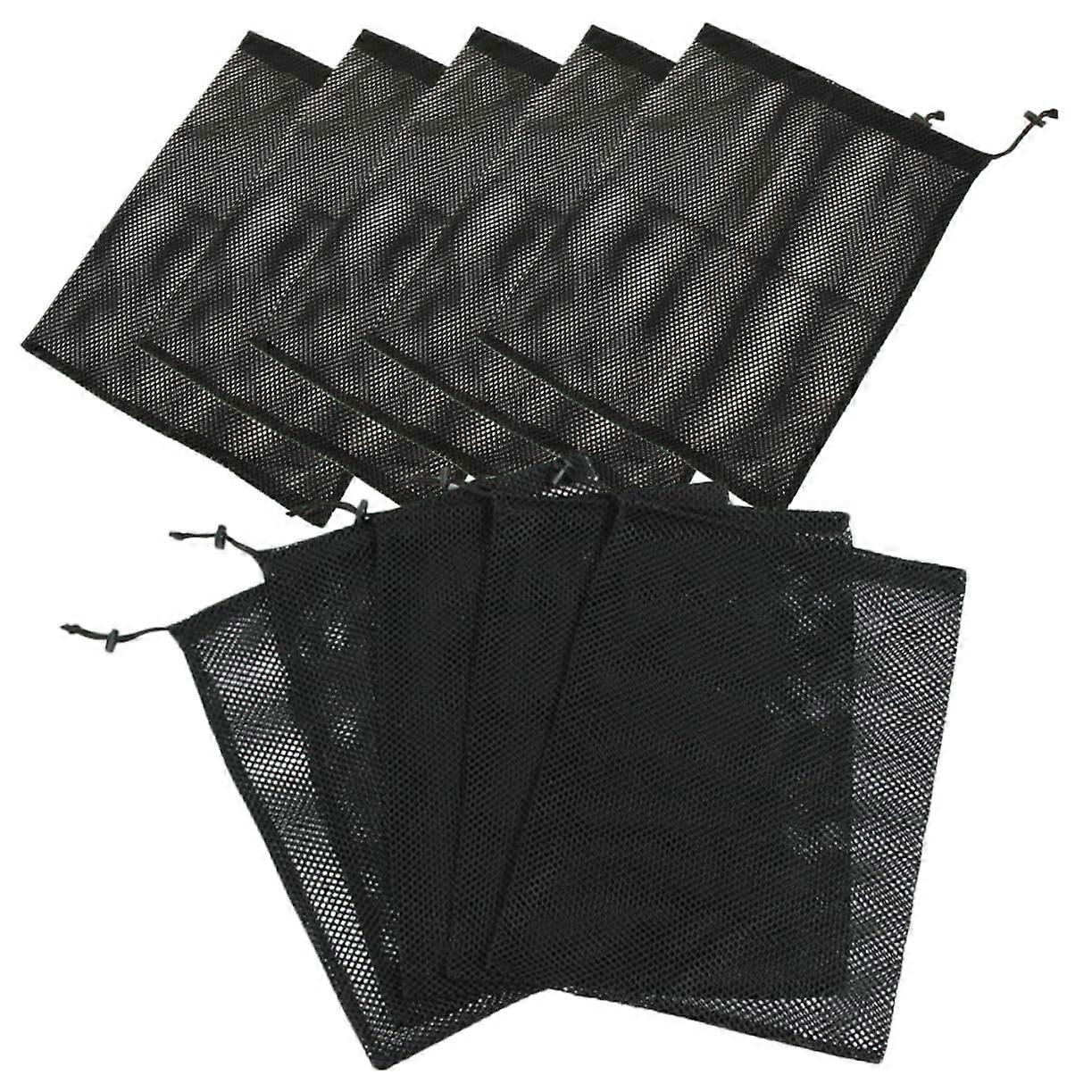 Netzbeutel Mit Kordelzug 10er-Pack Oxford Stoff Schwimmtasche Polyester Netz Tasche Für Sport Reisen 30x40 cm