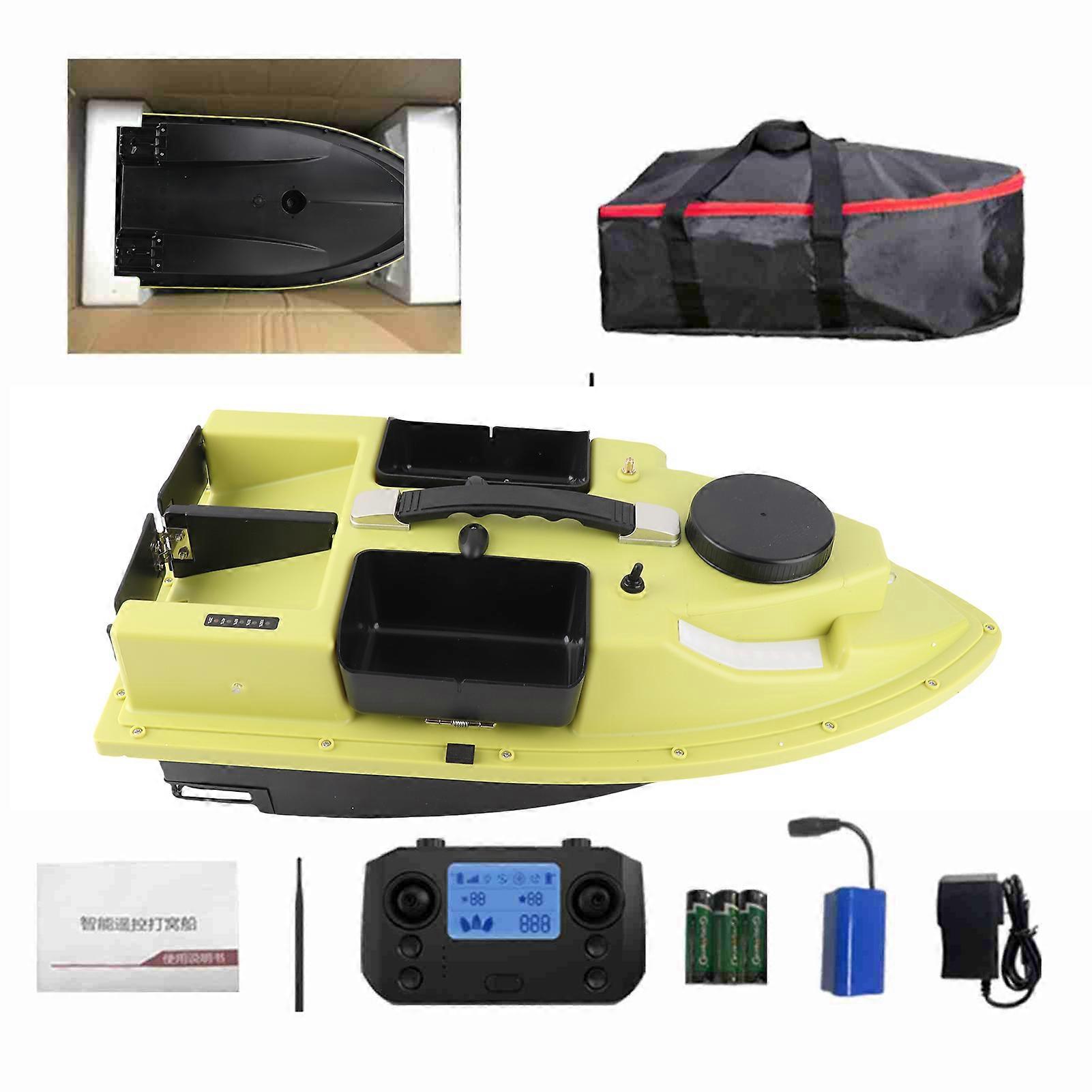 Smart Fishing Bait Boat with LED Light, 2kg Load, Rechargeable, Remote Control