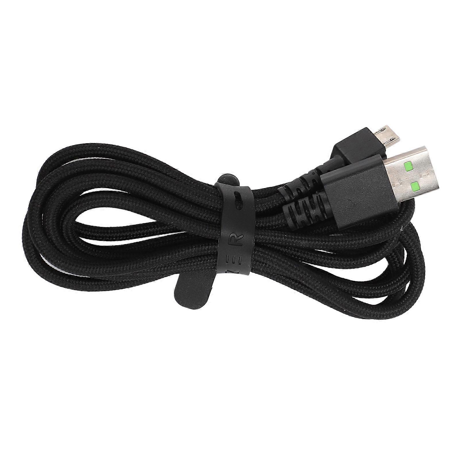 Naga Pro Mouse Charging Cable 5.9ft Micro USB Durable Nylon Metal Replacement Black