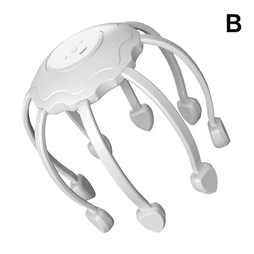 White(B)$Octopus head massager multifunctional electric massager