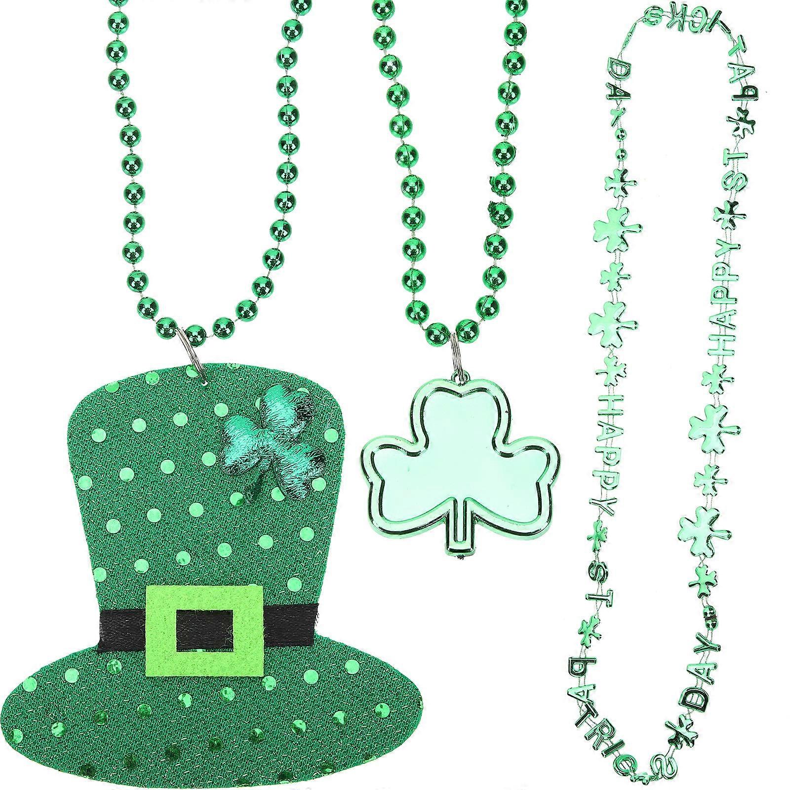 Patricks Day Necklaces, Beaded Chains Adding Cheer to Parties
