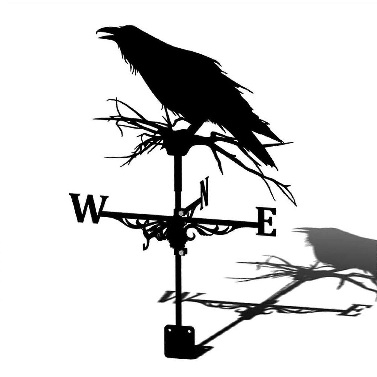 Weather Vane Stainless Steel, Bird Design Wind Indicator, Durable Retro Farm Scene Garden Stake, Weather Measurement Tool