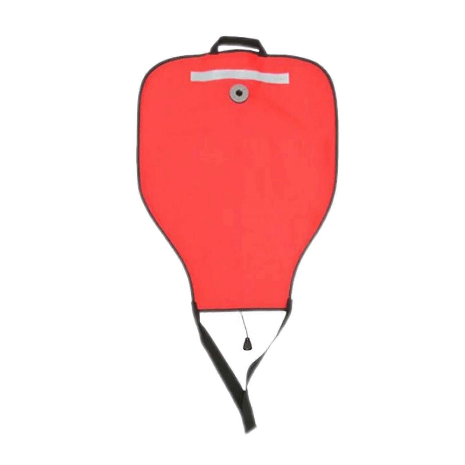 Scuba Diving Lift Bag Red Multifunctional Recovery Buoy with Reflective Strips for High Visibility Underwater Use