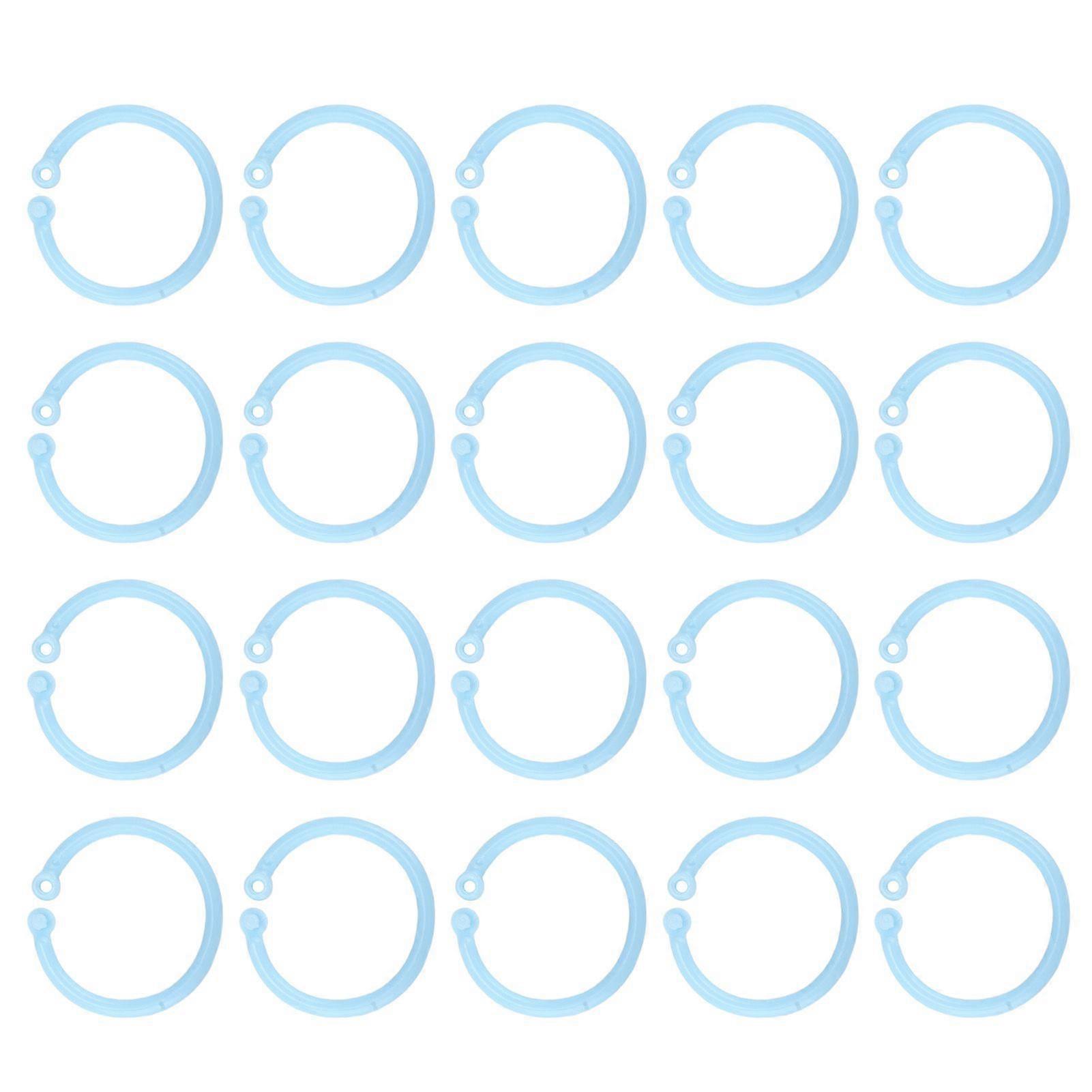 2025 Seneste Model 20 stk bog bind ring fleksibel løs blad spænde 30mm