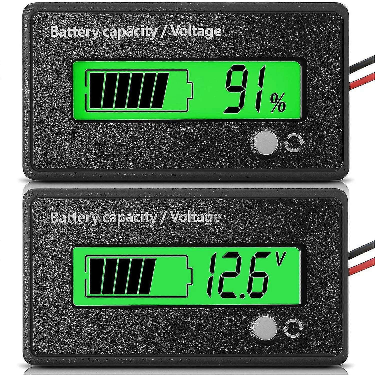 Dual Battery Capacity Monitor DC 12V-72V with Alarm for Lead-Acid Batteries Voltage Meter Tester