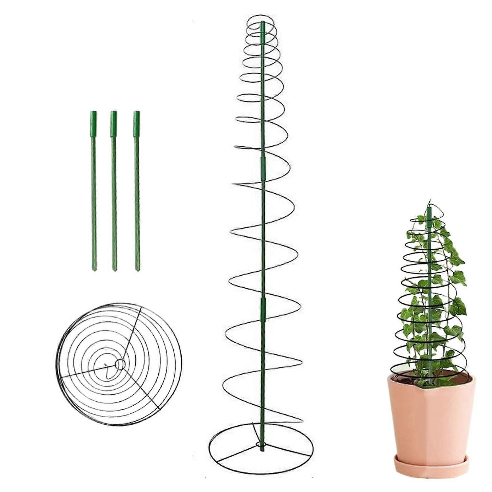 Garden Spiral Obelisk for Climbing Plants, Rust-Resistant Metal Plant Support, Outdoor Trellis for Peas Beans Roses Ivy
