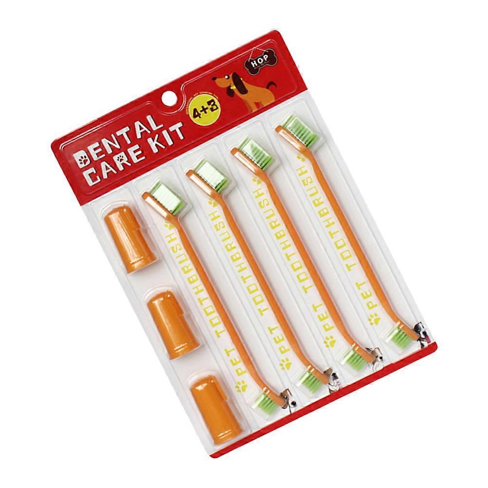 Soft Finger Toothbrush for Pets, Dual Head Design to Reach All Areas, Enhances Oral Health