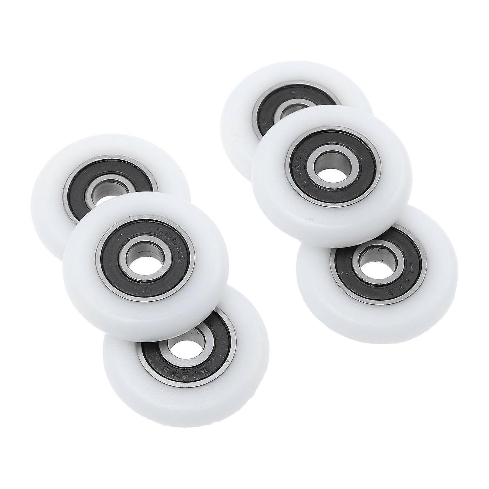 Shower Room Rollers Sliding Gate Wheel Direction Control Bathtubs Old-Fashioned Style 2.6x2.6cm 6Pcs