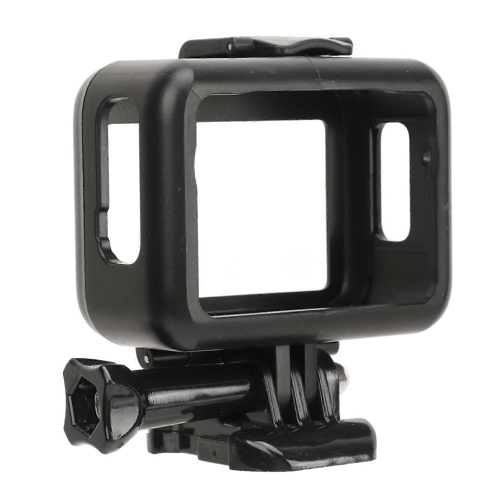 Action Camera Cage PVC Plastic Anti Shake Heat Dissipation Protective Camera Housing Frame Case with 1/4 Threaded Hole Adapter for Insta360 GO3 