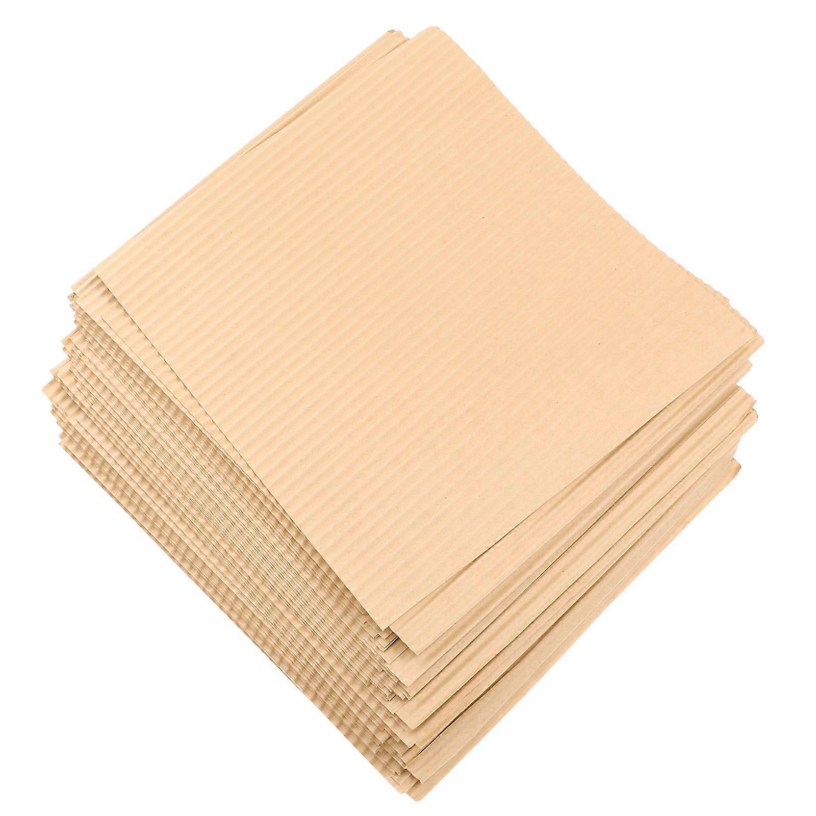 Papier à pizza Doublures carré Papier ondulé Conformité à la sécurité alimentaire Usage unique pour les accessoires de cuisson Restaurants 100Pcs