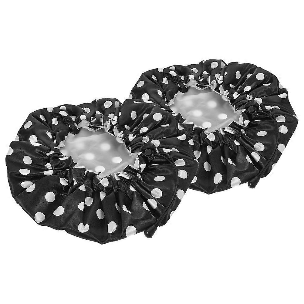 Women's Shower Cap Breathable Bathing Hat for Special Festivals as 2Pack