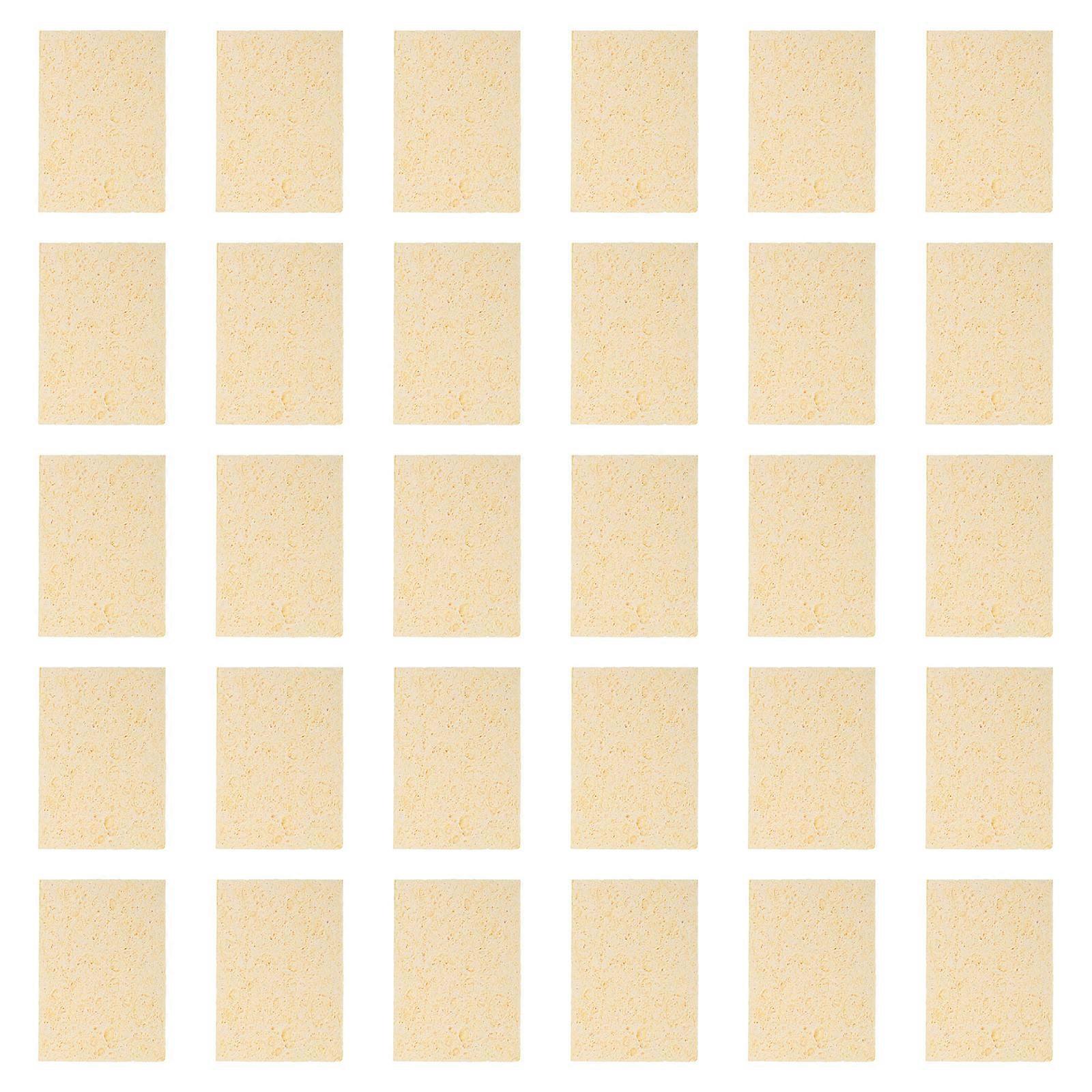 Soldering Iron Cleaning Sponge for Welding Tools Orange Premium Quality Material 30pcs Rectangle Pads