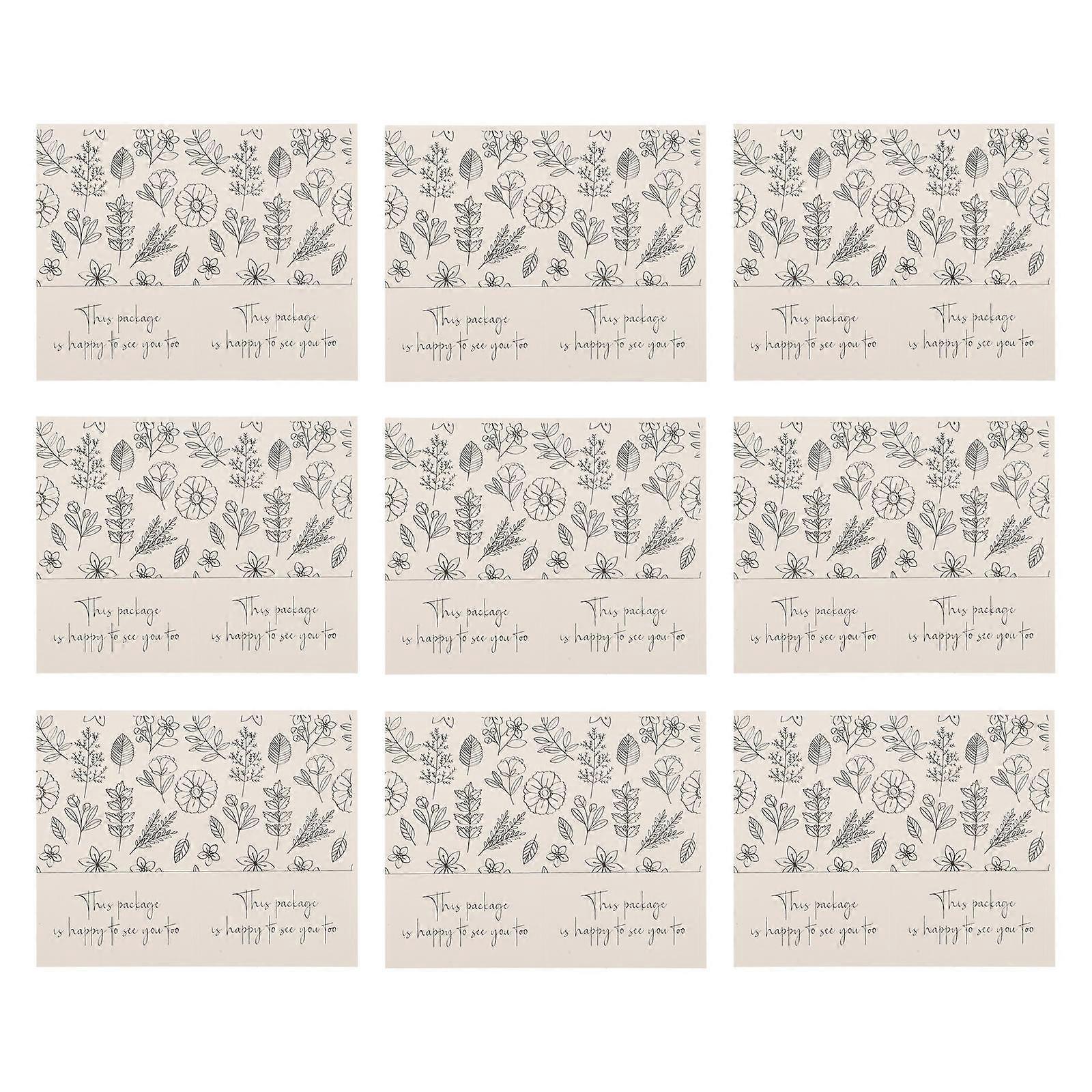 50pcs Self Adhesive Decorative Seal Stickers, Rectangle Leaf Pattern Labels for Boxes, Strong Adhesiveness, Multi Use for Various Occasions