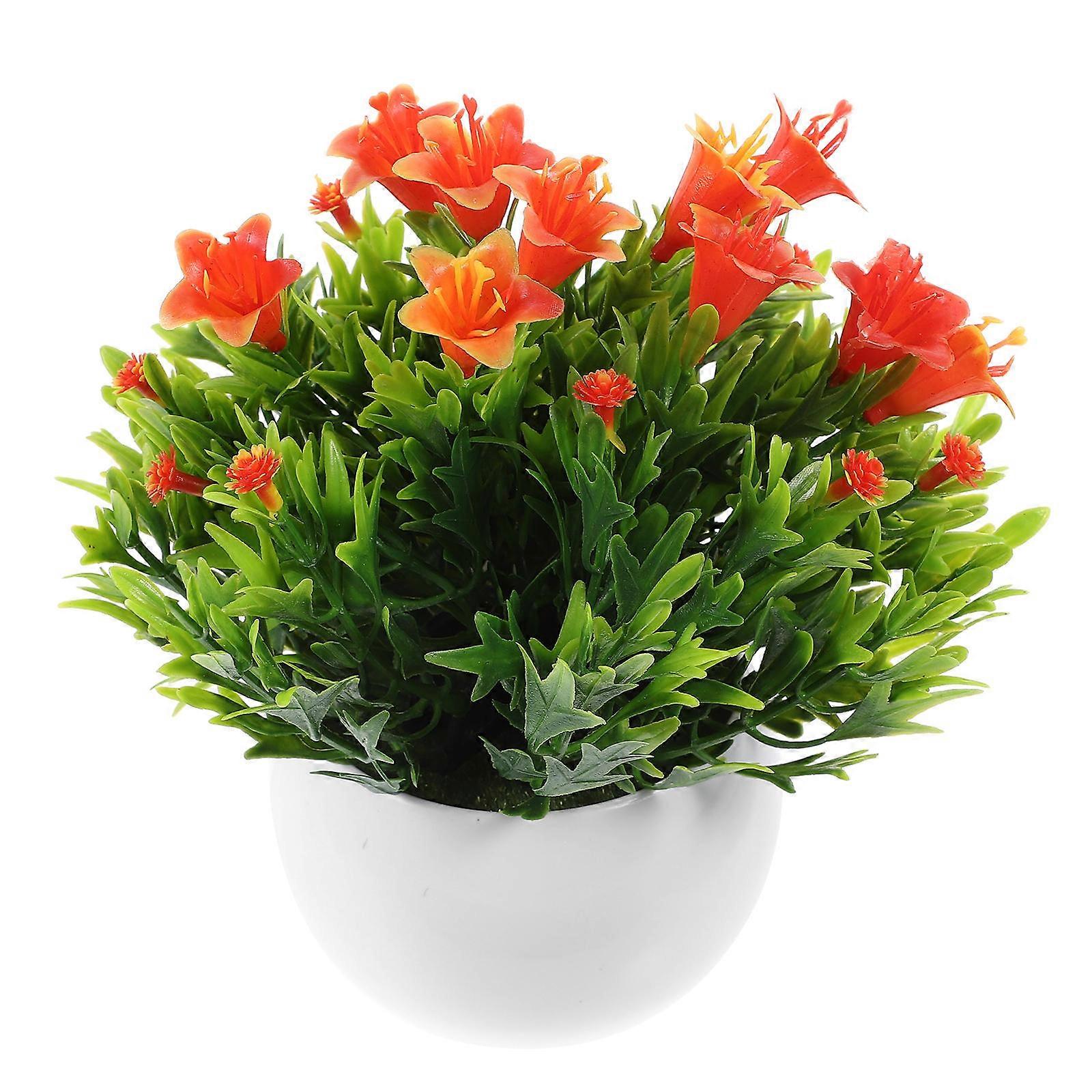 Realistic Faux Plants Faux Bonsai Bookshelf Decoration PP Material Simple Style 8x15cm 1Pack