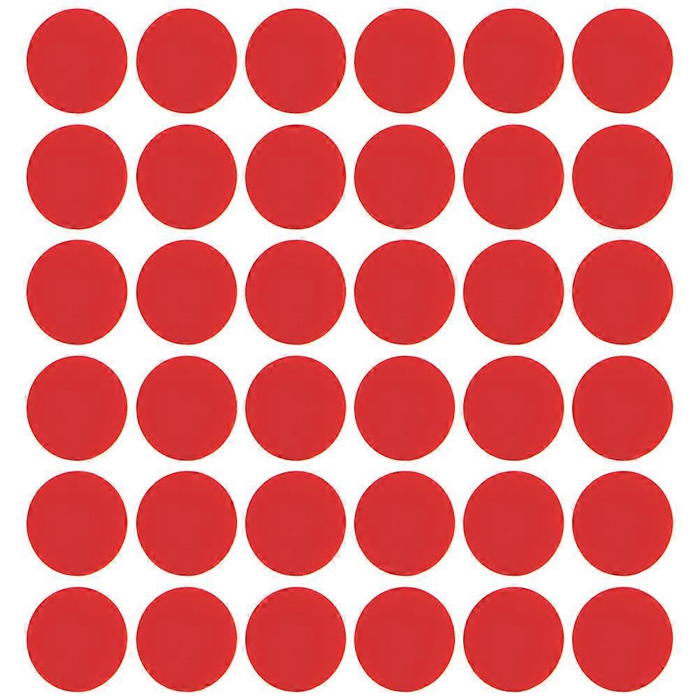 Round Double Sided Adhesive Discs Diy Ornaments Fixing Stickers Simple Design Red 100Pcs