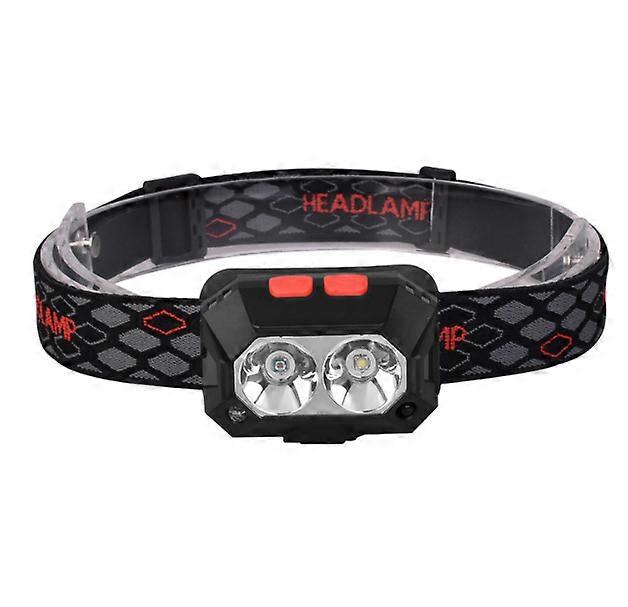 Rechargeable Headlamp Flashlight with Infrared Sensor 2 Pack, IPX5 Waterproof LED Outdoor Head Lamp, Headlamp(Black)