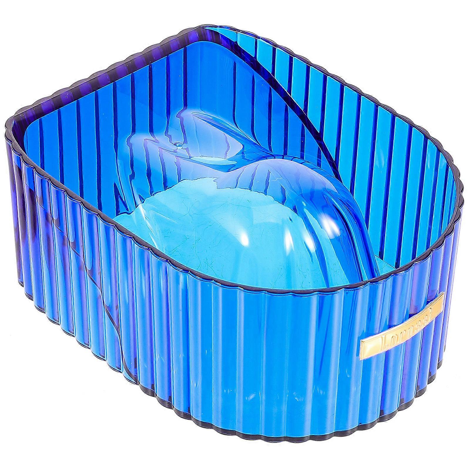 Nail Soaker Manicure Tools Soak Off Bowl Cuticle Softening False Nail Removal Blue 14x11cm Home Users 1Pack