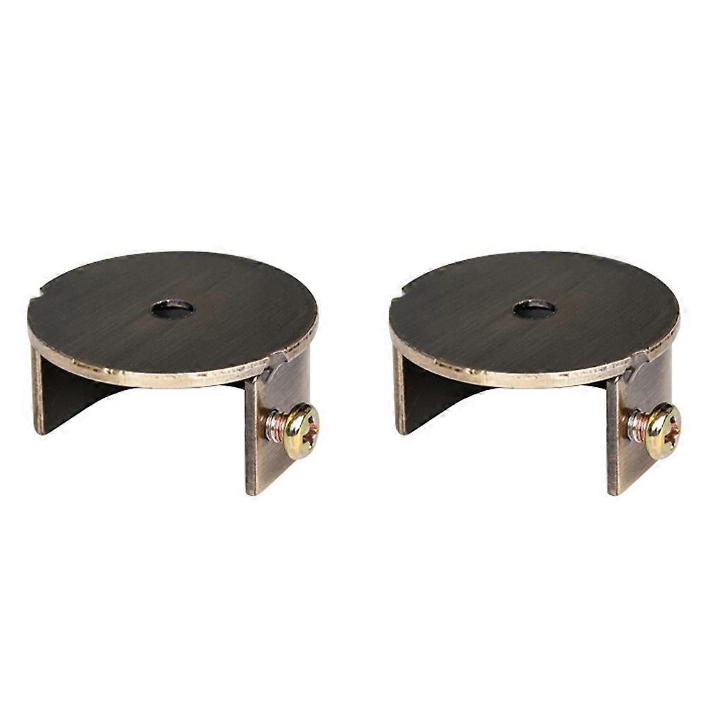 2pcs Curtain Rod Wall Brackets, Double Rod Strut Frame, Bronze Finish, Easy Installation