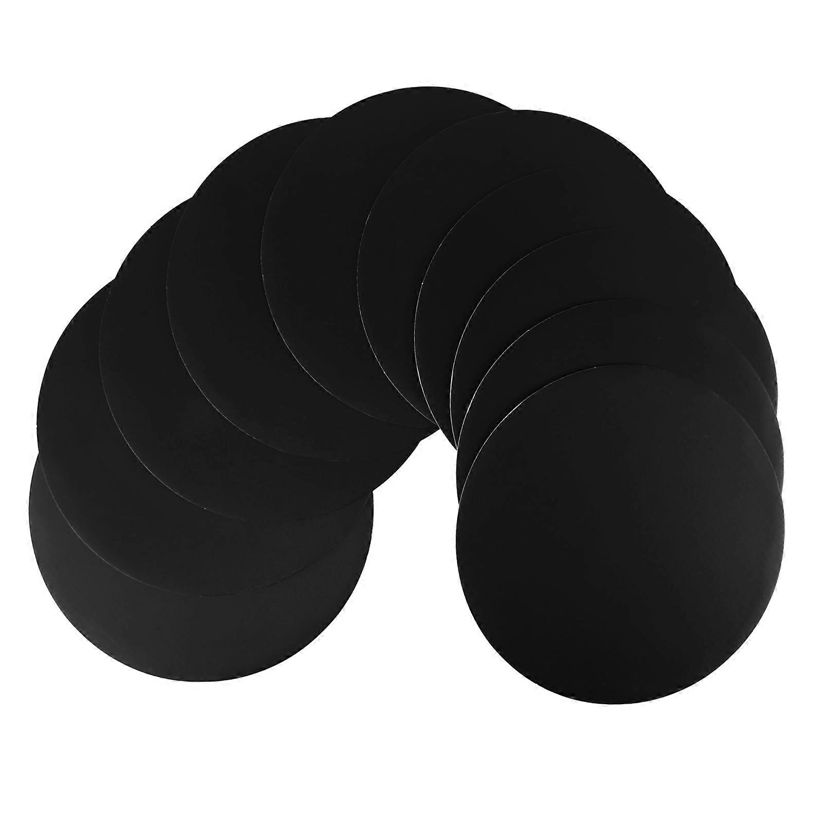Round Cake Boards Small Cake Accessories For Bakers Non Stick Coating Black 20 00X20 00X0 10CM Baking Support 10Pcs