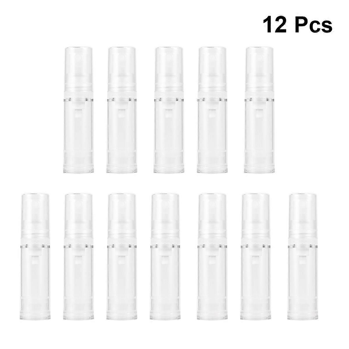 12pcs Transparent Spray Bottles with Press Pump for Sunscreen, Essential Oils & Aromatherapy – Durable, Travel Friendly, Leak Resistant Design
