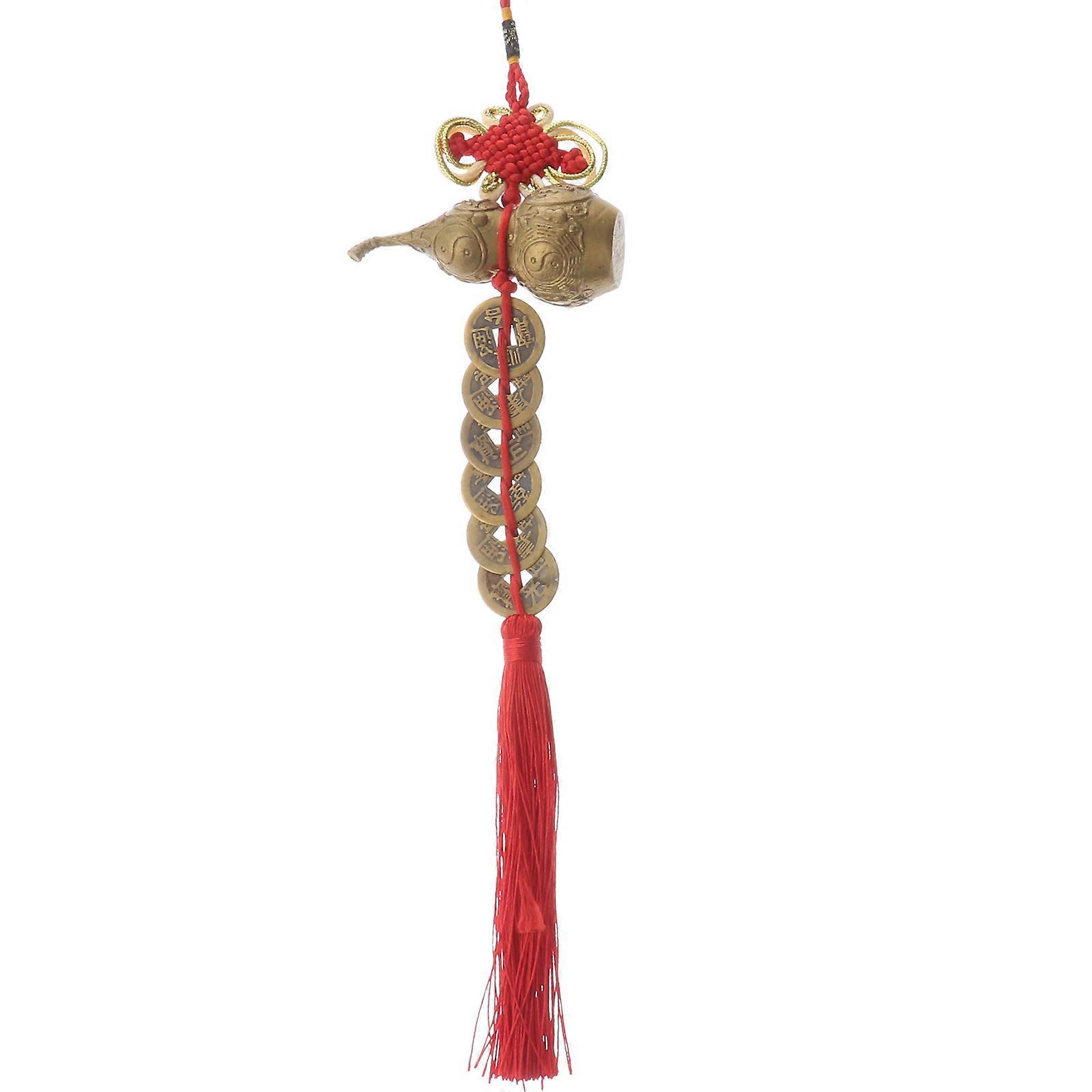 النحاس عملة القرع قلادة فنغ شوي زخرفة سطح المكتب للديكور المنزلي والمكتبي