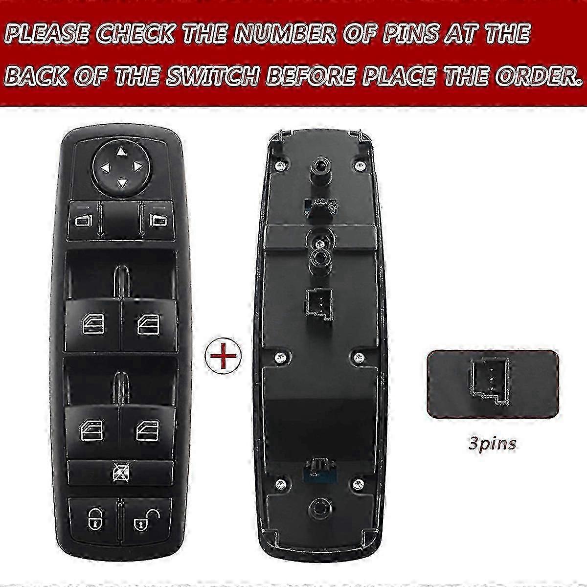 Interruptor de control de ventana compatible con Mercedes W245 A150 B200