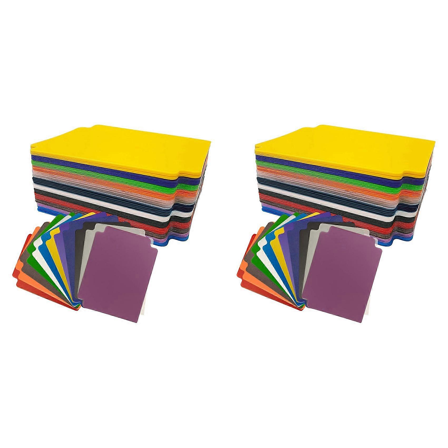 Trading Card Dividers, 120pcs Muliticolor Card Page Dividers,Frosted Card Separator Divider Cards, f