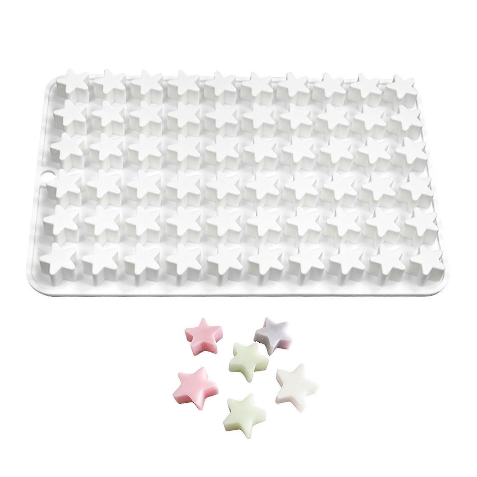 Silicone Mold with 60 Cavities, Star Shape, for Fondant, Cakes, Chocolate, Candies, Soap Making, Baking Tool