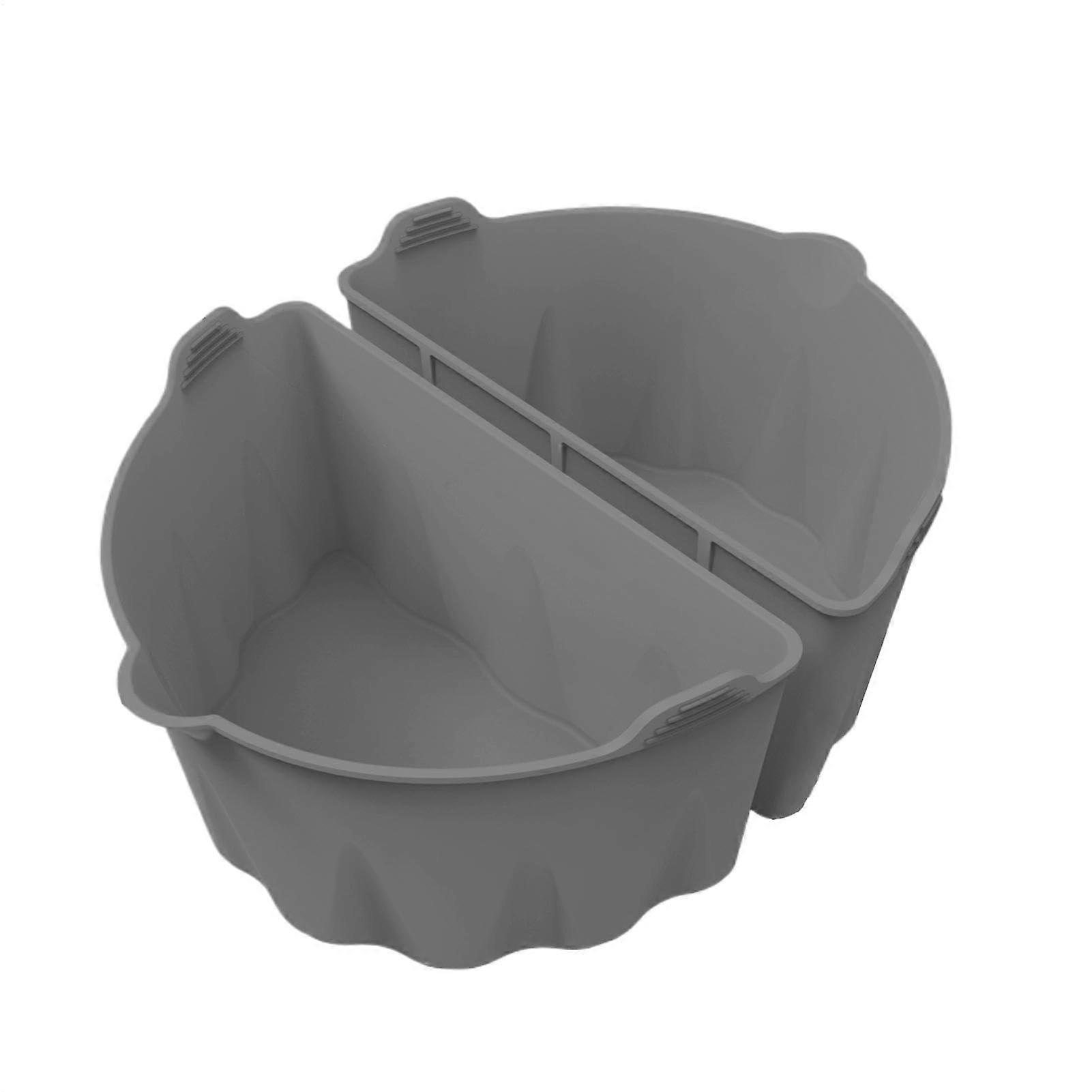 Slow Cooker Pot Divider Slow Cooker Cloths 1 Pair Silicone Slow Cooker Reusable Divider Home Cooking Kitchen Gray