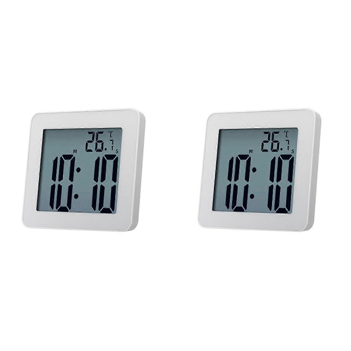Digital LCD Electronic Alarm Clock Waterproof Clocks Hanging Timer