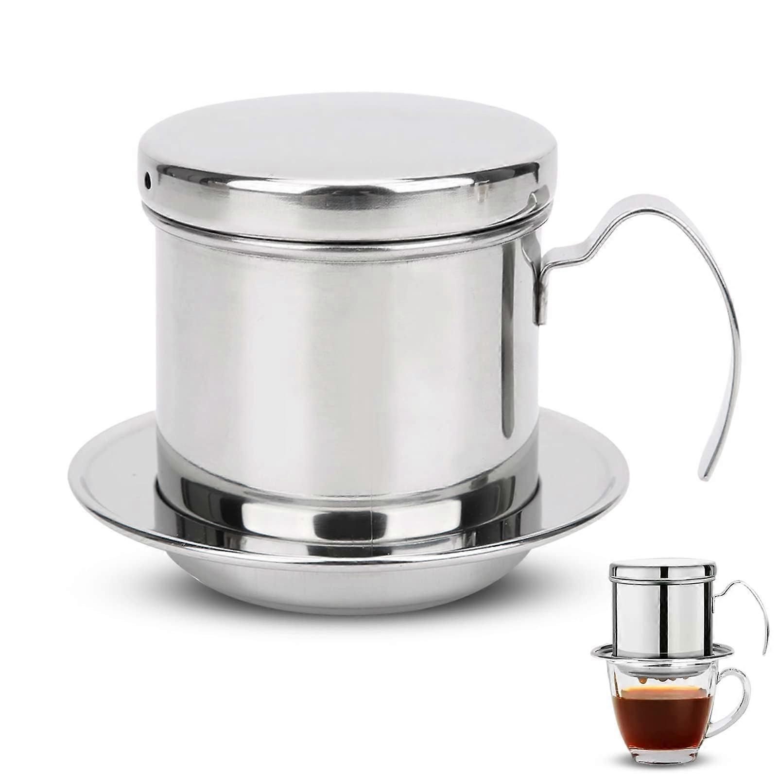 Vietnamese Coffee Filter Stainless Steel 200 ml Portable Coffee Press for One Cup Reusable Coffee Maker