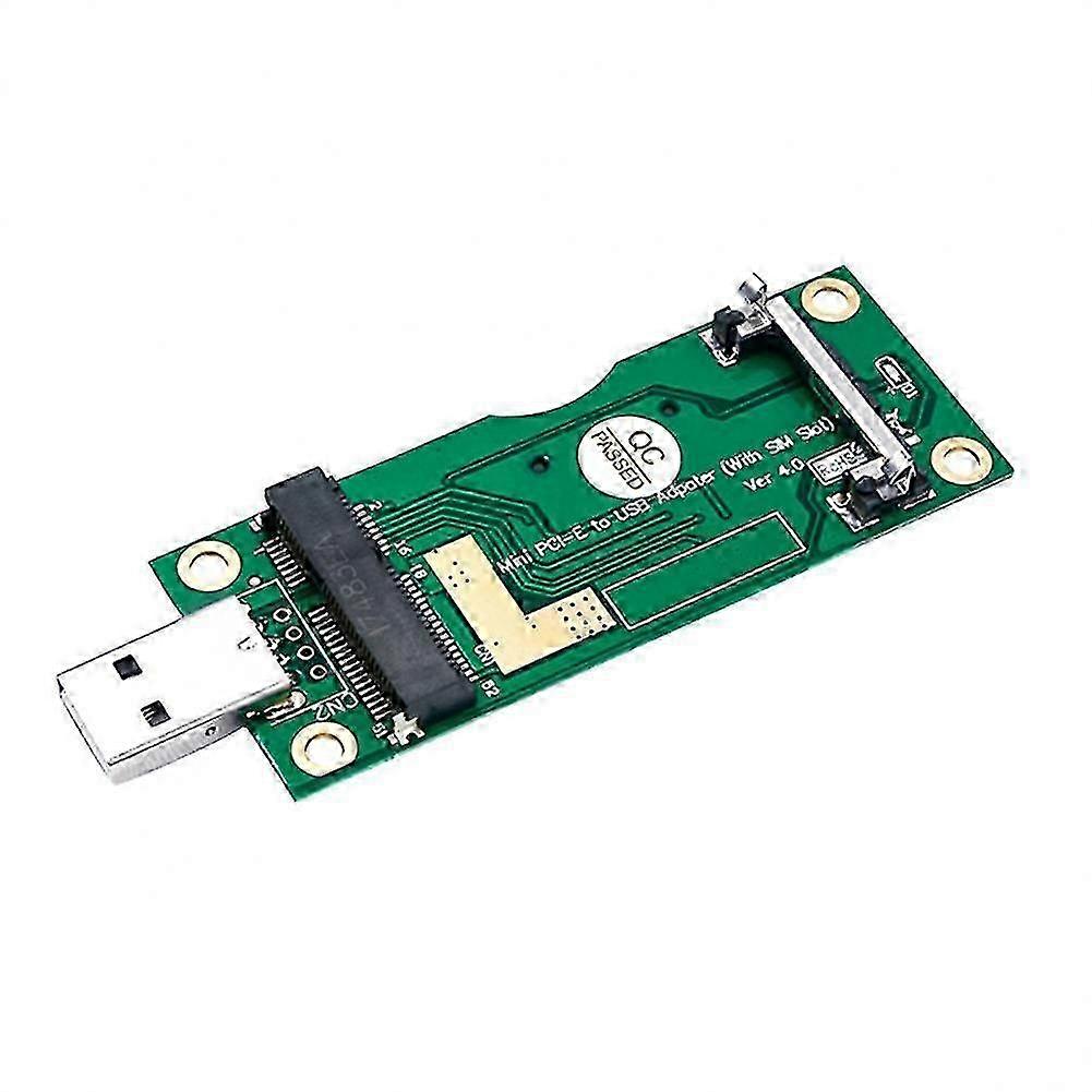 Mini PCI-E to USB Adapter with SIM 8Pin Card Slot Plug and Play for WWAN/LTE Module for Cryptocurrency Mining