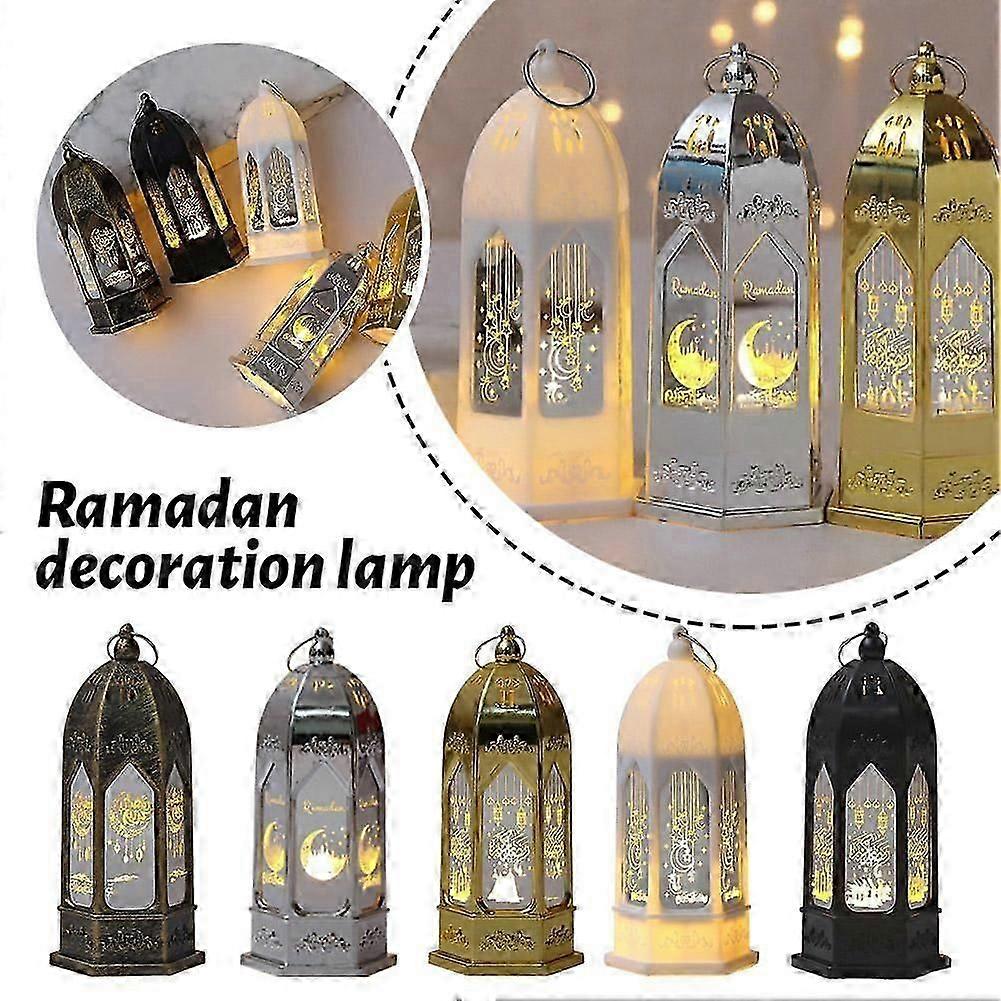 Electronic Lights Lantern Eid Mubarak Ramadan Lamp for Home Islamic Muslim